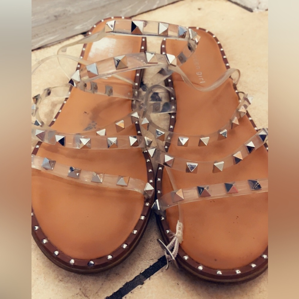 Studded Clear Strap Steve Madden Sandals